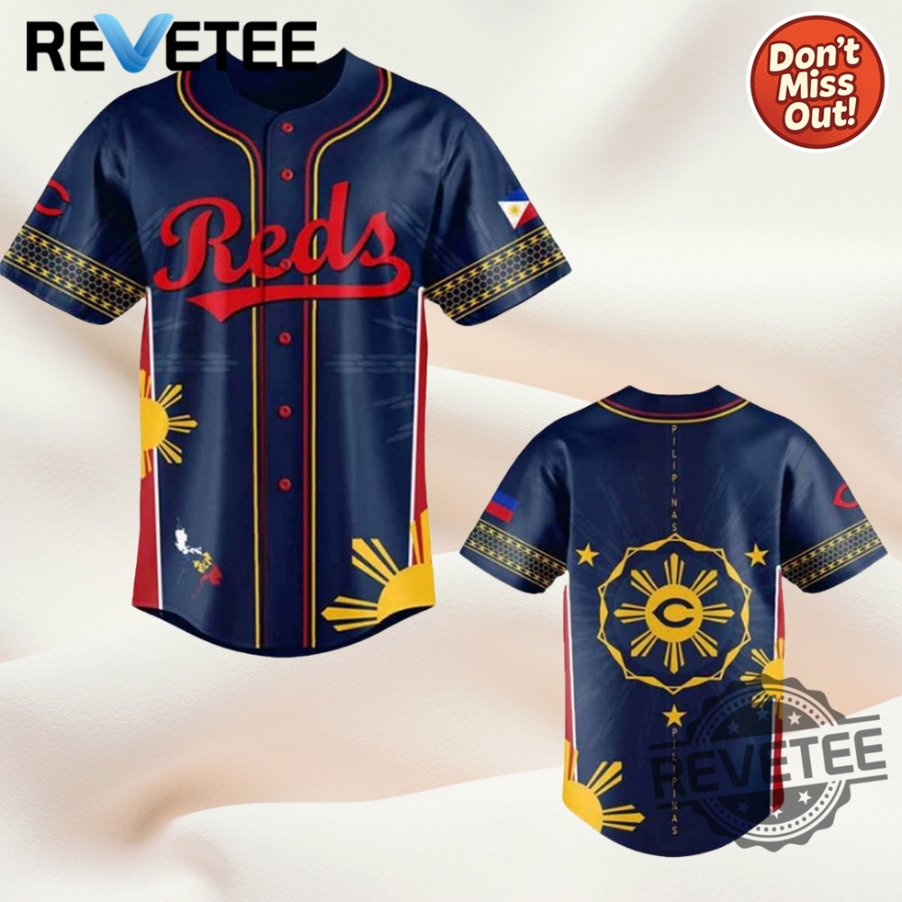 Reds Filipino Heritage Night Jersey Baseball Shirt Manila Tribute
