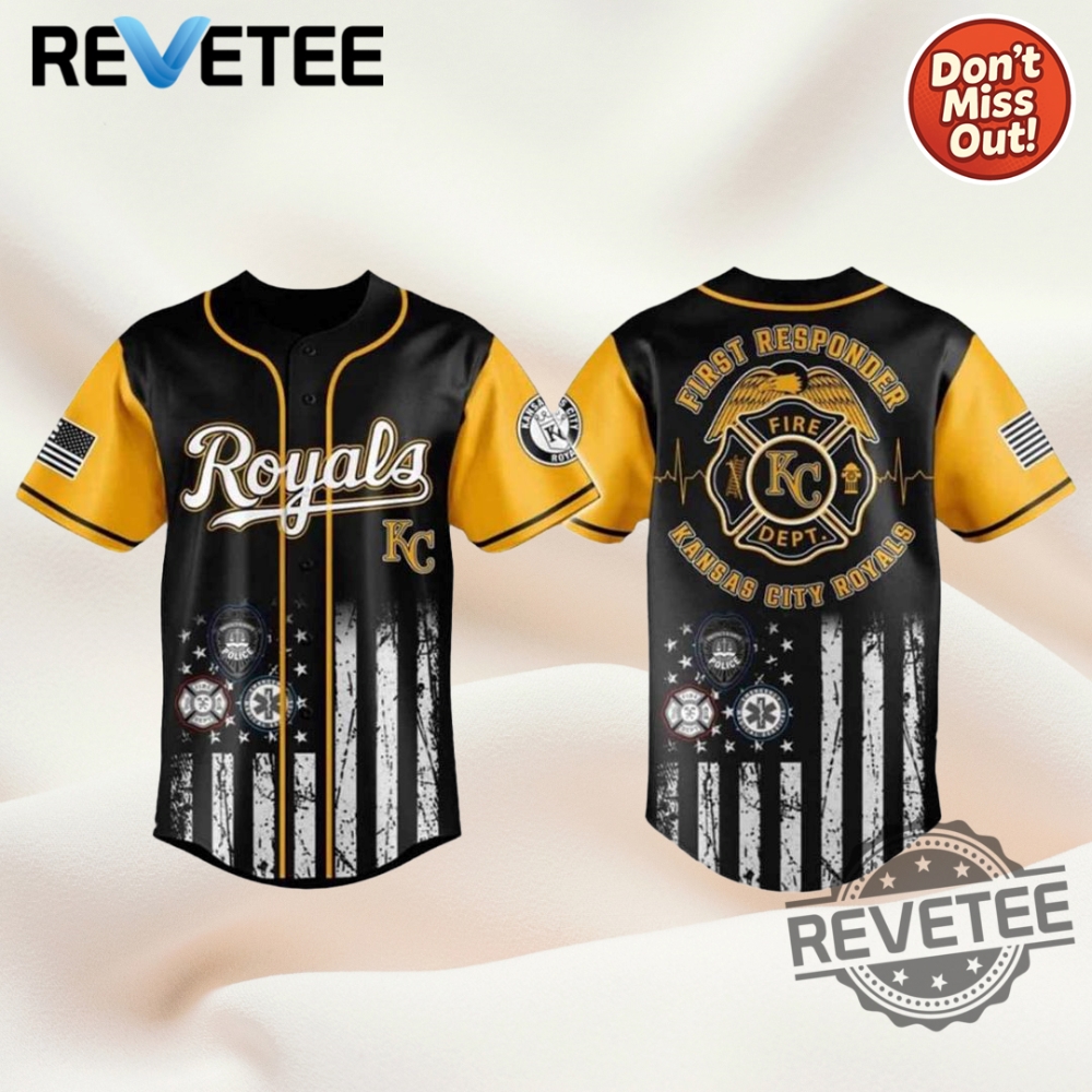 Kc Royals First Responders 2025 Baseball Shirt Jersey Kansas City Heroes