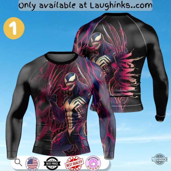 rash guard venom compression shirt the anti hero spider man cat samurai beast mode venompool laughinks 1