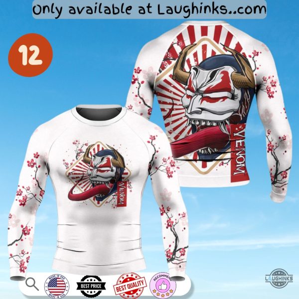 rash guard venom compression shirt the anti hero spider man cat samurai beast mode venompool laughinks 12