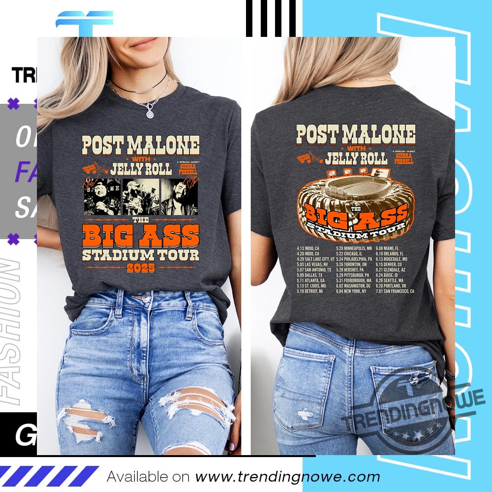 Post Malone Jelly Roll Shirt Jelly Roll Concert T Shirt 9 Post Malone Jelly Roll Shirt Jelly Roll Concert T Shirt