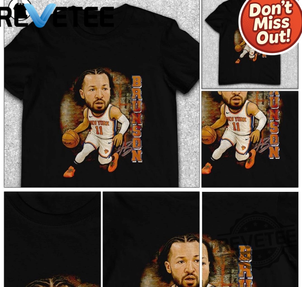 Top Trending 2025: Must-Have NBA Jam Knicks Brunson & Hart T-Shirts and Hoodies 12 Jalen Brunson New York Knicks Nba Draft Cartoon Big Head Shirt Hoodies
