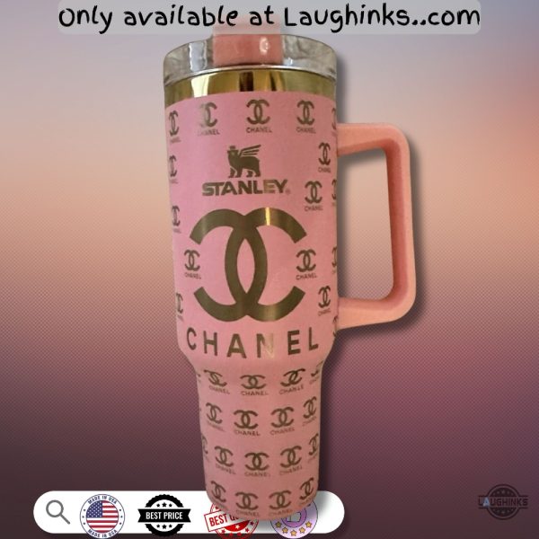 custom chanel engraved stanley tumbler 40oz dupe