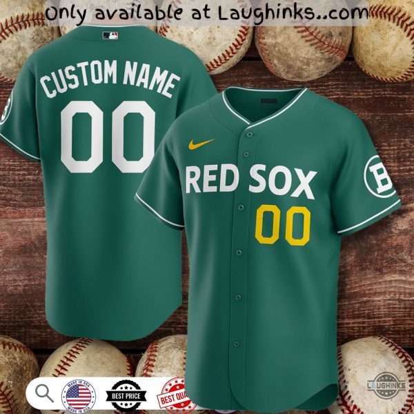 custom green boston red sox city connect 2025 jersey shirt