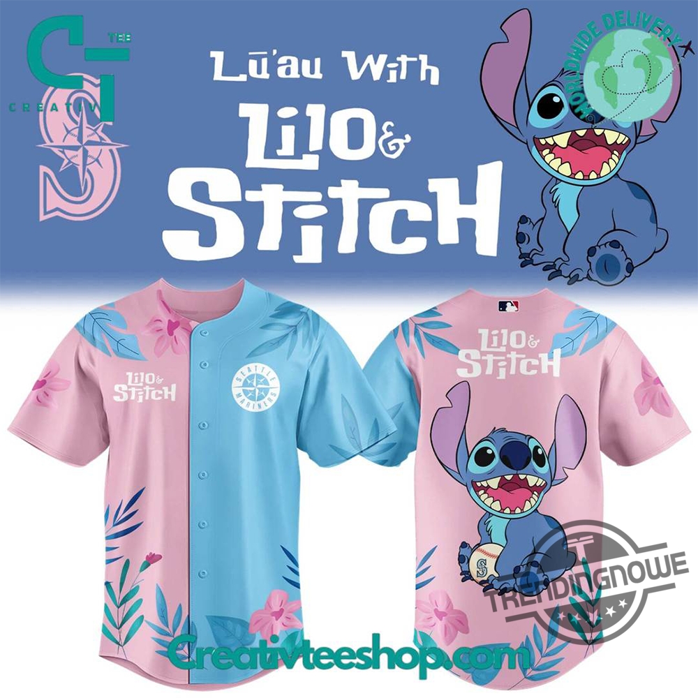 Seattle Mariners Lilo Stitch Night Baseball Jersey trendingnowe 1
