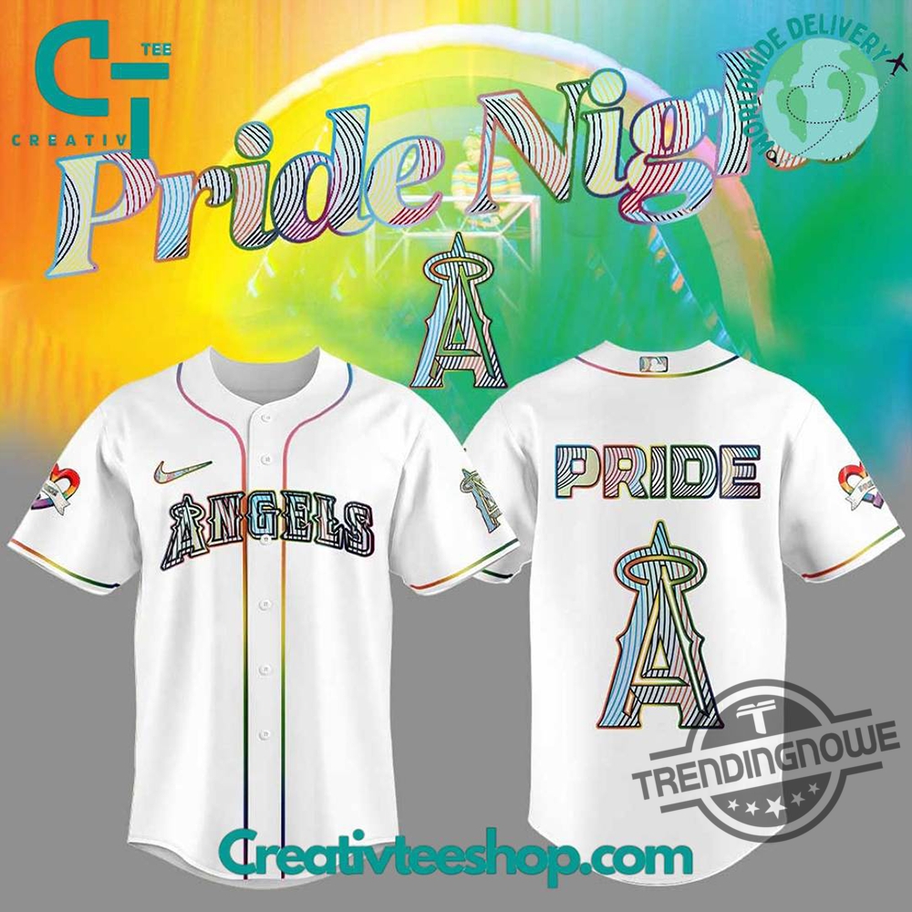Los Angeles Angels Pride Night 2025 White Baseball Jersey trendingnowe 1
