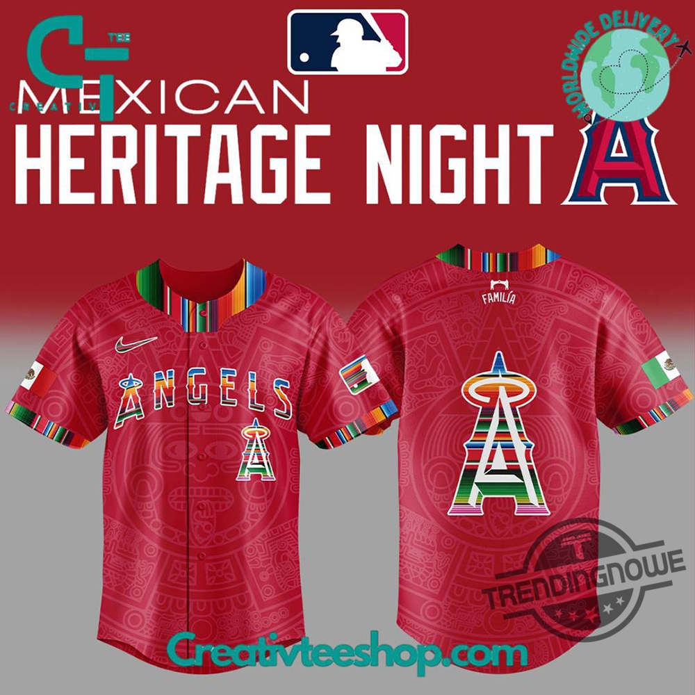 Los Angeles Angels Mexican Heritage Night Baseball Jersey trendingnowe 1