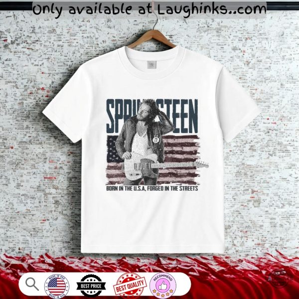 bruce springsteen born in the usa american flag shirt