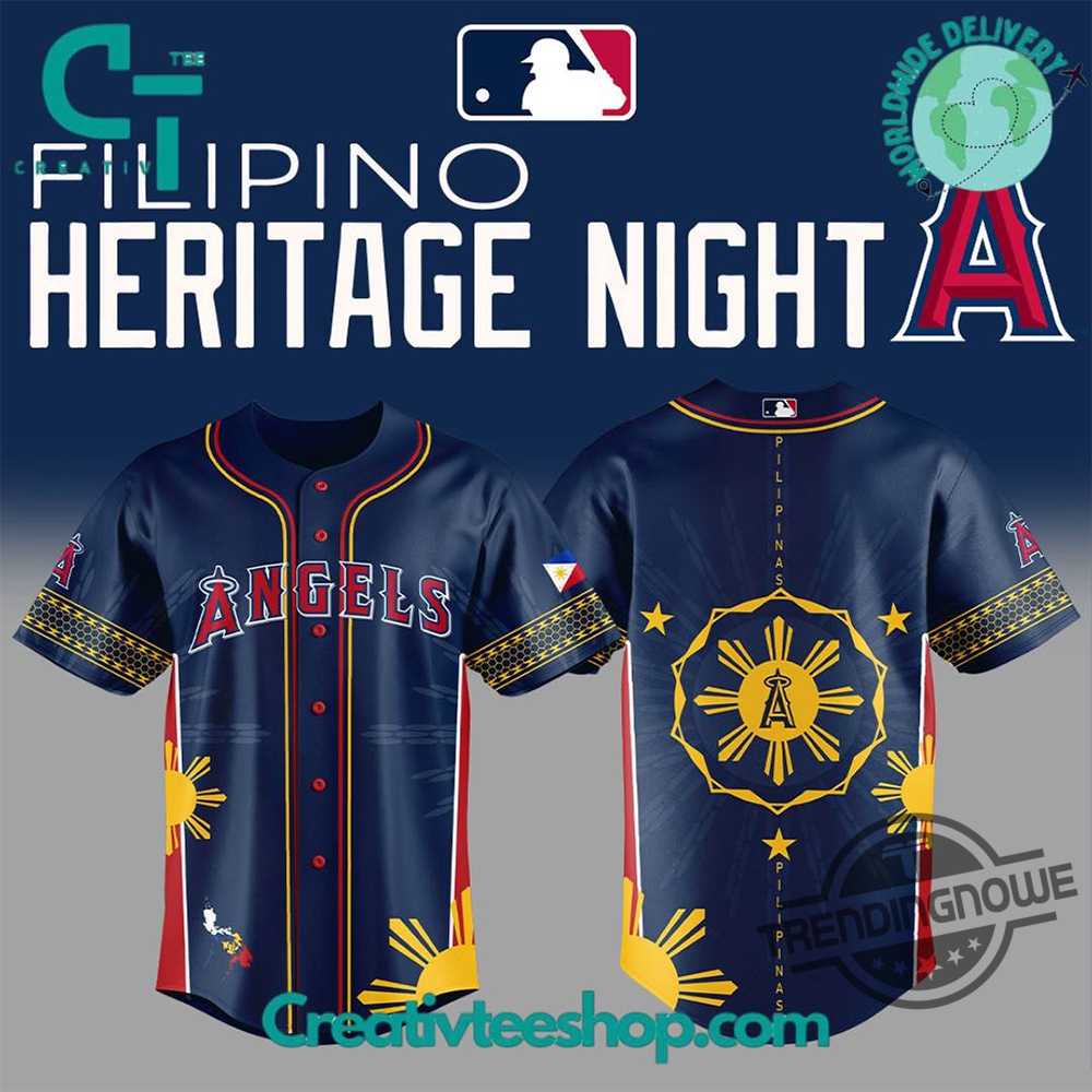 Los Angeles Angels Filipino Heritage Night Baseball Jersey trendingnowe 3