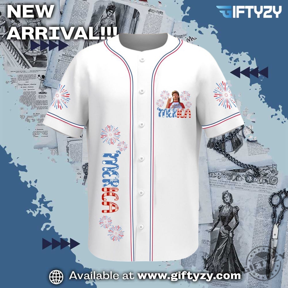 4Th Of July Usa Baseball Jersey 3 4th Of July USA Baseball Jersey