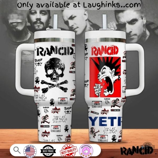rancid rock band limited edition stanley tumbler cup 40oz dupe