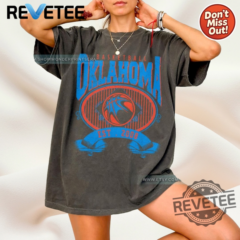 Top Trending Summer 2025: Dale Earnhardt Vintage Tees You Need Now 7 Oklahoma Basketball Vintage Thunder Team T Shirt 90S Retro Okc Fan Game Day Shirt
