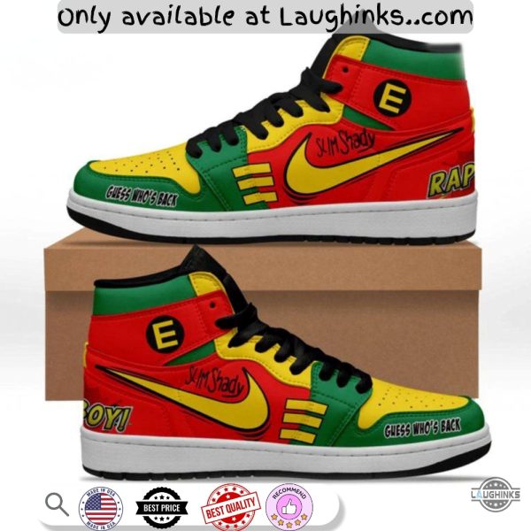 eminem slim shady guess whos back custom air jordan 1 hightop shoes