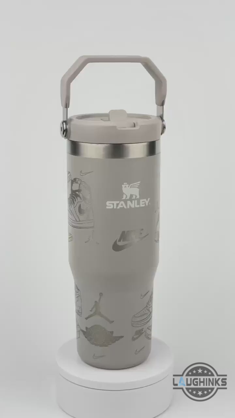 Nike Air Jordan Sneakerhead Flip Straw Engraved Stanley Tumbler Dupe 8 Nike Air Jordan Sneakerhead flip straw engraved Stanley Tumbler dupe