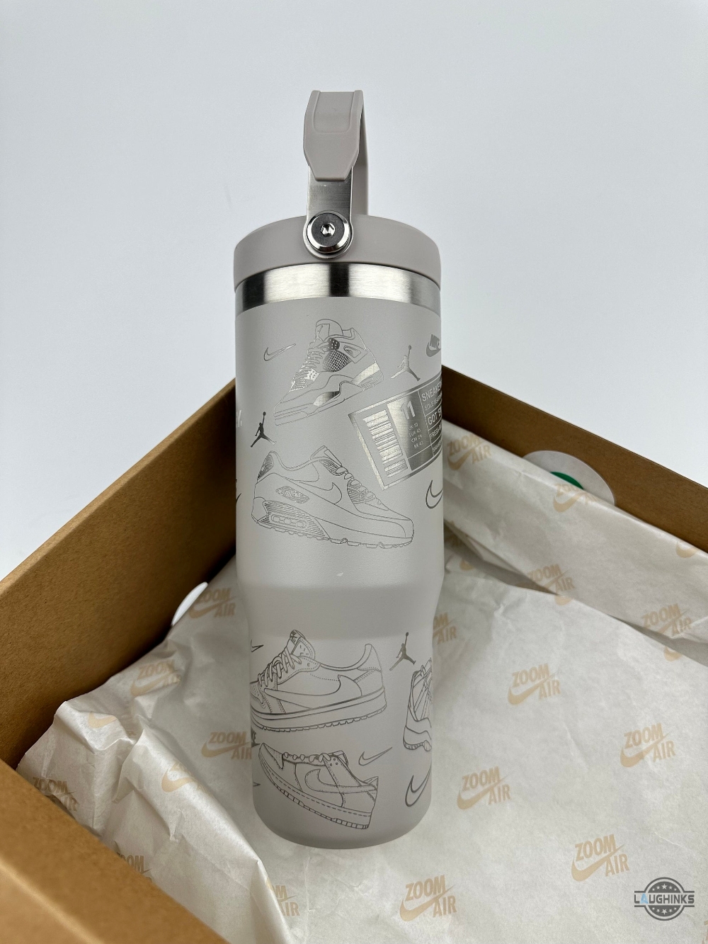 Nike Air Jordan Sneakerhead Flip Straw Engraved Stanley Tumbler Dupe 10 Nike Air Jordan Sneakerhead flip straw engraved Stanley Tumbler dupe