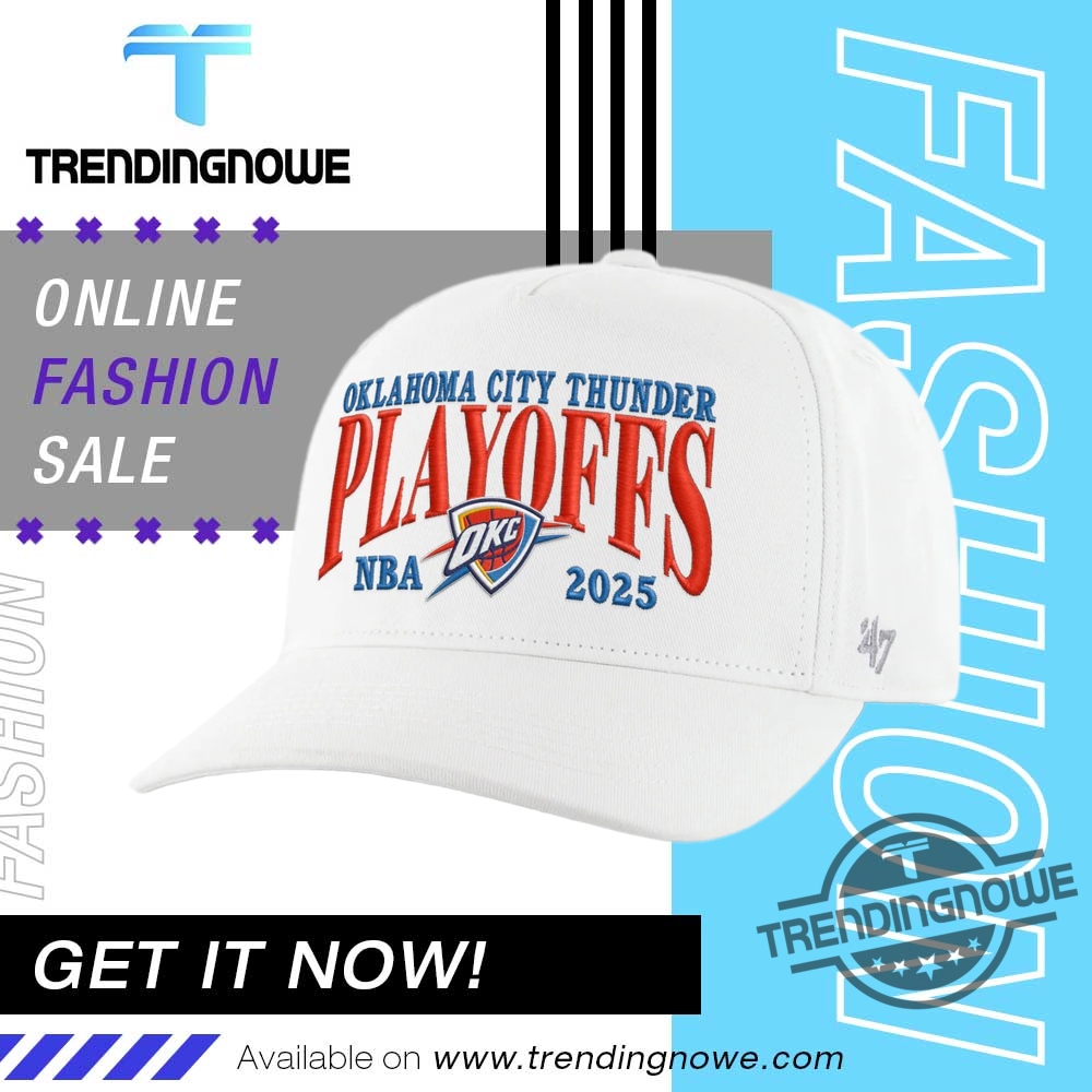 Oklahoma City Thunder 2025 Playoffs Logo Hat trendingnowe 1