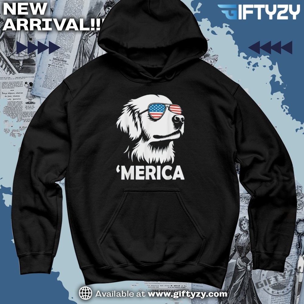 The Shirt Everyone’s Wearing Today 8 Golden Retriever 4Th Of July Merica Shirt