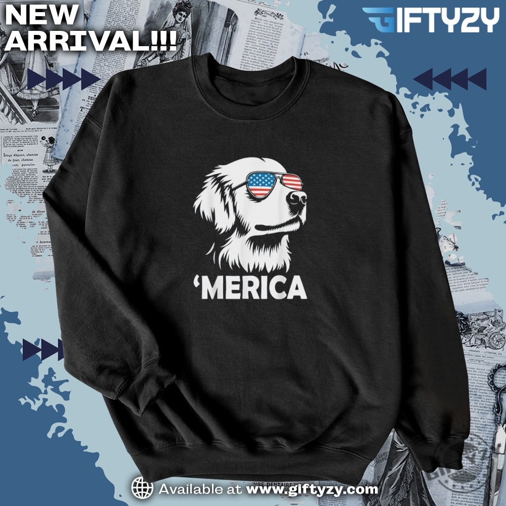Golden Retriever 4Th Of July Merica Shirt 6 golden retriever 4th of july merica Shirt