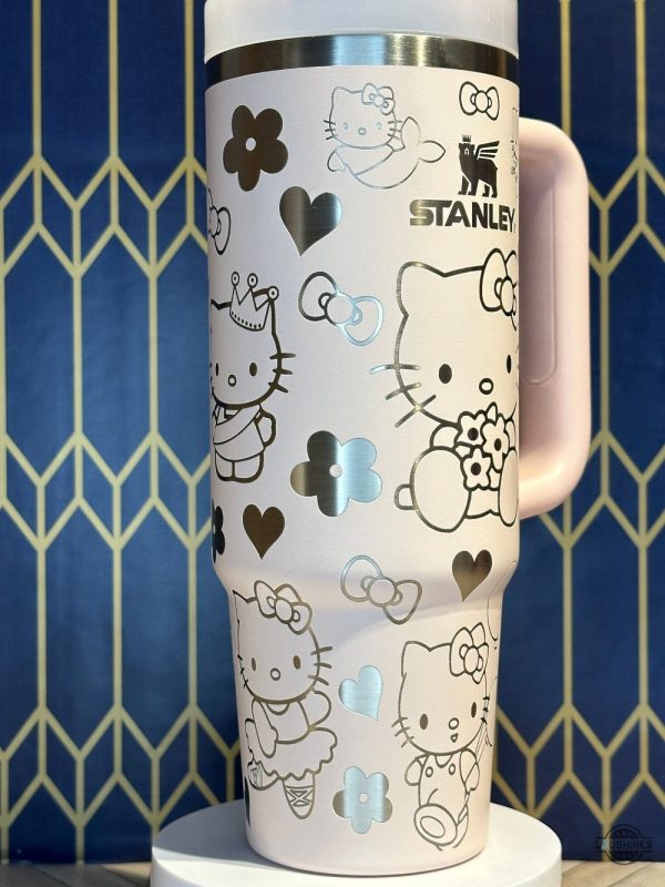 cute hello kitty engraved tumbler 40oz dupe