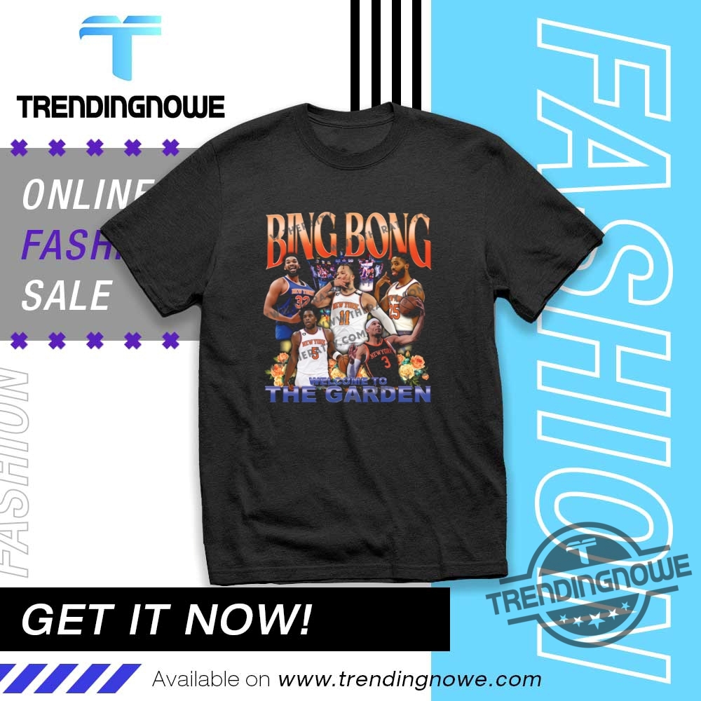 "Shop Jalen Brunson Shirts and Vatican City Cardinals Hat Online" 8 Knicks Josh Hart Bing Bong Welcome To The Garden Shirt