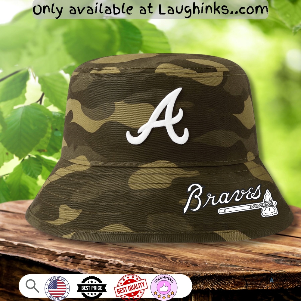 Mlb Camo Memorial Day Atlanta Braves Bucket Hat 5 MLB Camo Memorial Day Atlanta Braves Bucket Hat
