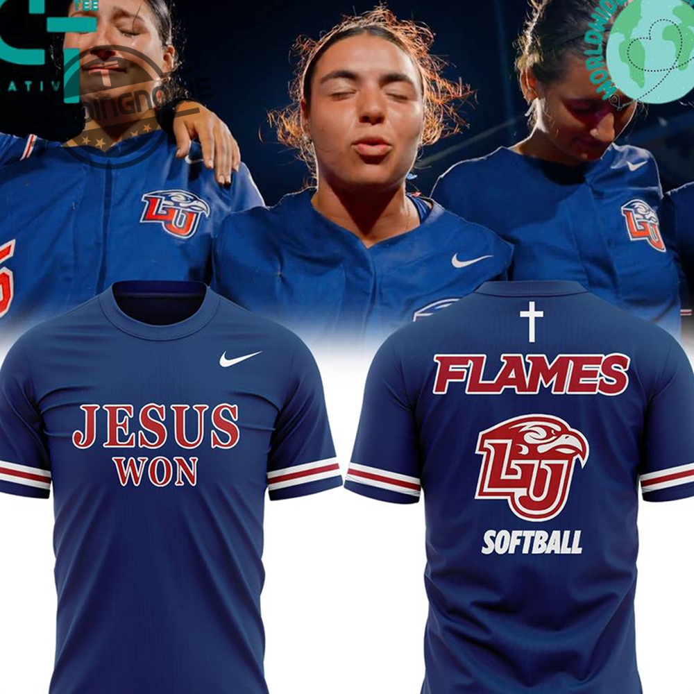 Liberty Softball Praise Be To God Jesus Won Shirt 9 Liberty Softball Praise Be To God JESUS WON Shirt