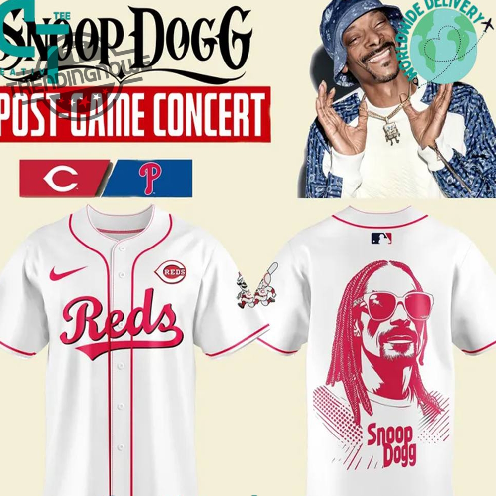Cincinnati Reds Snoop Dogg Post Game Concert Jersey 7 Cincinnati Reds Snoop Dogg Post Game Concert Jersey