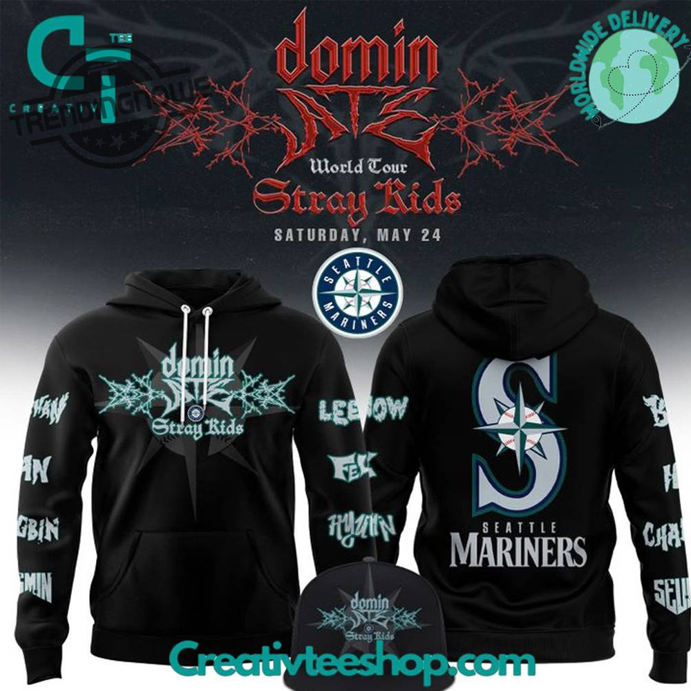 Seattle Mariners Stray Kids 2025 Tour Hoodie 7 Seattle Mariners Stray Kids 2025 Tour Hoodie