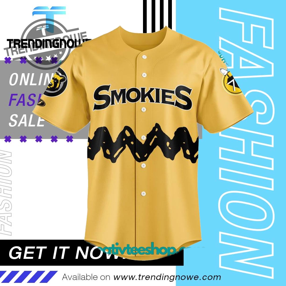 Knoxville Smokies Peanuts Night 2025 Baseball Jersey 8 Knoxville Smokies Peanuts Night 2025 Baseball Jersey