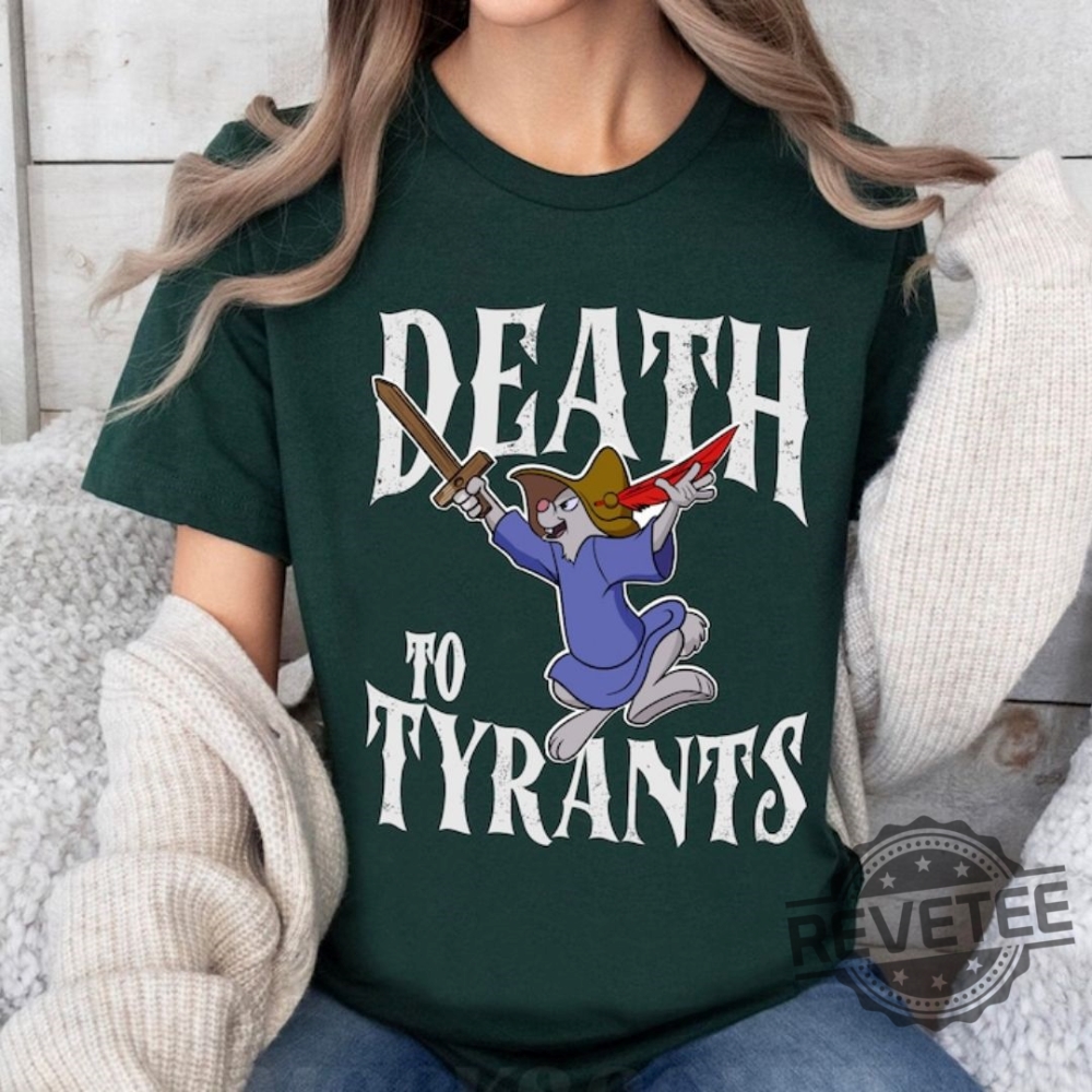 Skippy Rabbit Death To Tyrants Vintage 90S T Shirt Disney Robin Hood Movie Tee Wdw Magic Kingdom Disneyland Family Vacation Holiday Gift Disney Villains Shirts revetee 2