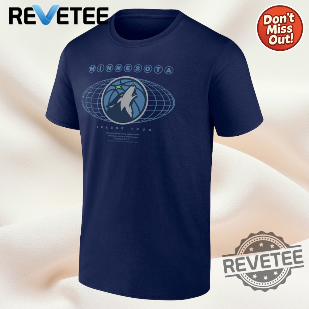 Minnesota Timberwolves Prematch Ritual 3D Shirt Navy Target Center Shirts revetee 1