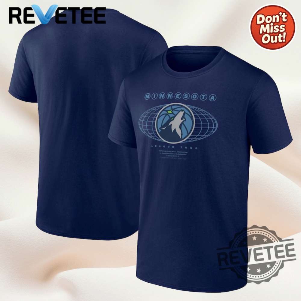 Minnesota Timberwolves Prematch Ritual 3D Shirt Navy Target Center Shirts revetee 2
