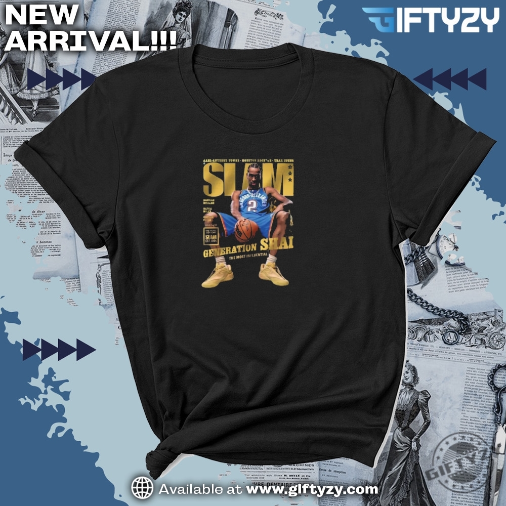 Shai Gilgeousalexander Nba Vintage Slam Magazine Style Shirt 5 Shai Gilgeous-Alexander NBA Vintage SLAM Magazine Style Shirt