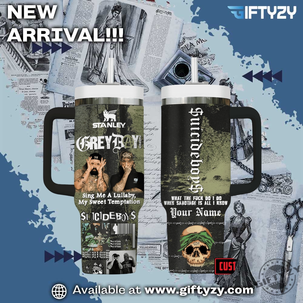 Gift For Basketball Fan 13 Grey Boy Suicideboy Custom Name Trendy Tumbler With Handle Stanley