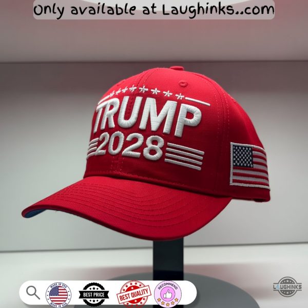 trump 2028 red hat make america great again maga embroidered and printed baseball hat laughinks 1