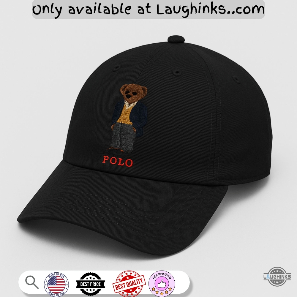 Polo Ralph Lauren Teddy Bear Sweater Embroidered Baseball Cap Hat 2 Polo Ralph Lauren Teddy Bear Sweater Embroidered Baseball Cap Hat