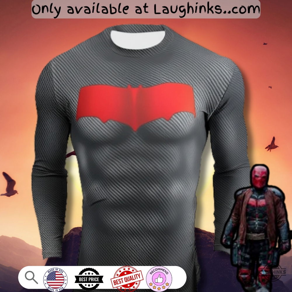 Cosplay Robin Jason Todd Jumpsuit Red Hood Costume Compression Shirt 5 Cosplay Robin Jason Todd Jumpsuit Red hood costume Compression shirt