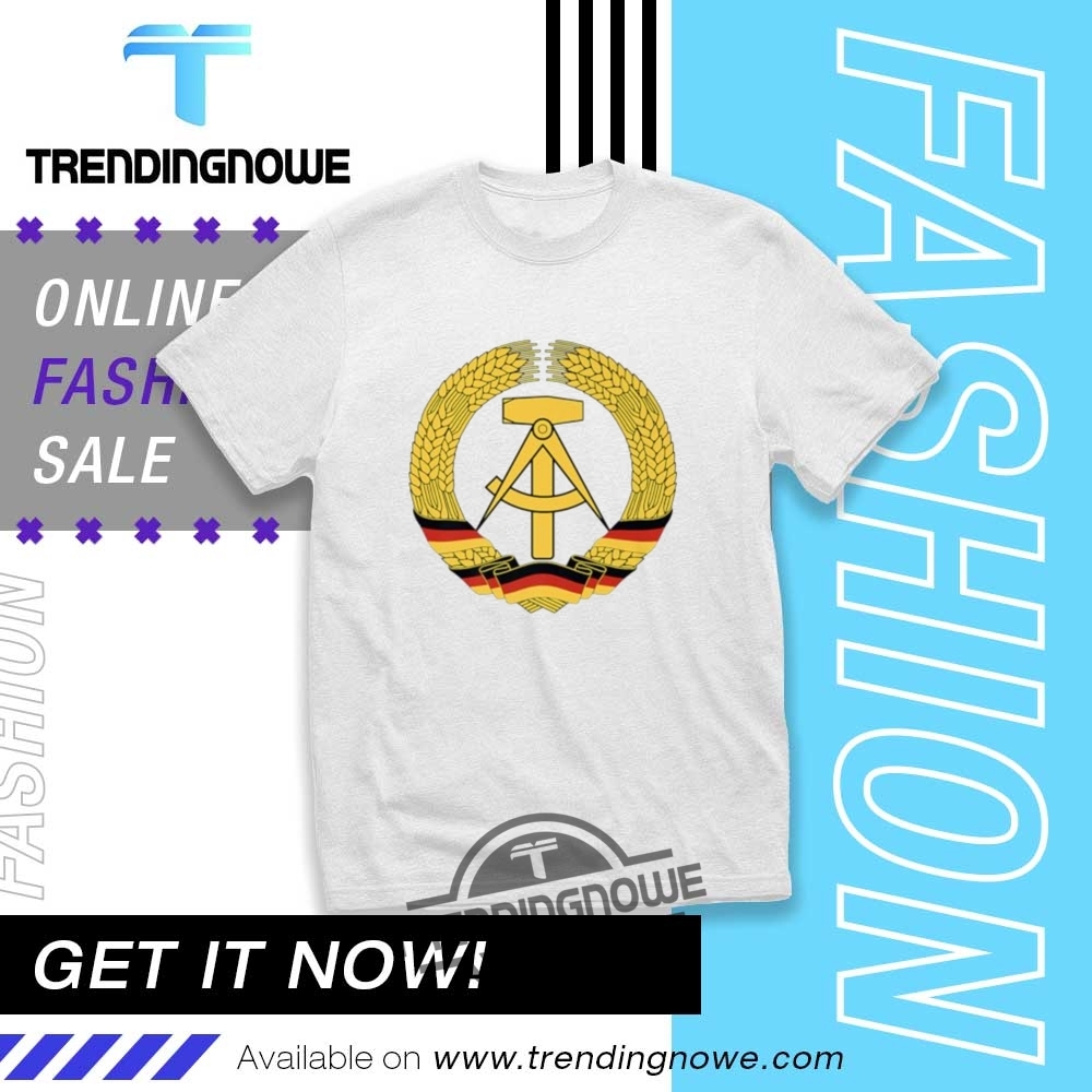 "Stylish Graphic Tees: Unique Celebrity and Pop Culture Designs" 19 Gdr Coat Of Arms Flag Of The German Democratic Republic Shirt