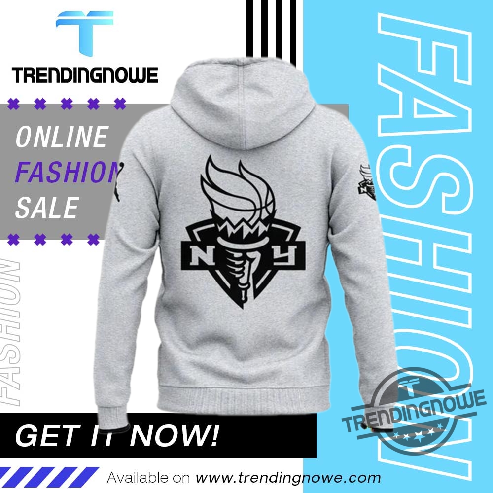 New York Liberty 2025 Nike Grey Hoodie 8 New York Liberty 2025 Nike Grey Hoodie