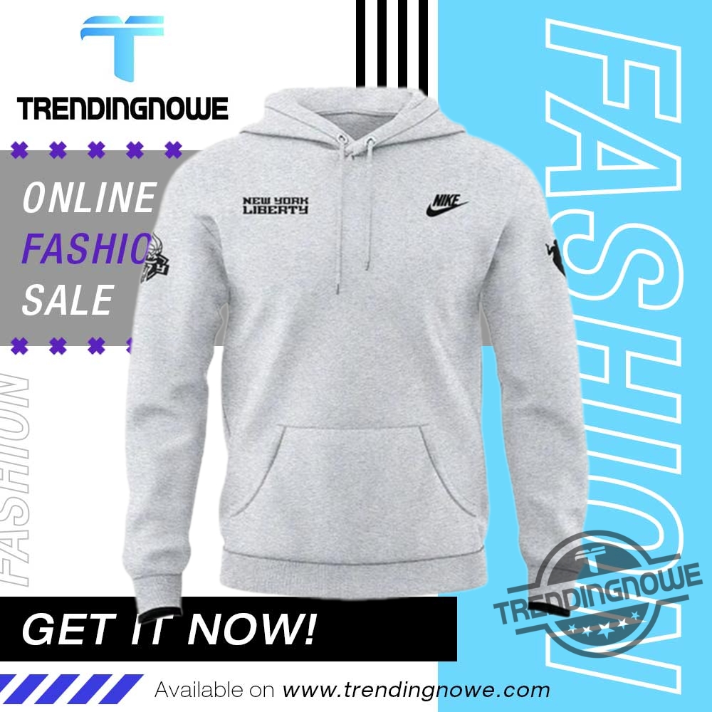 New York Liberty 2025 Nike Grey Hoodie 9 New York Liberty 2025 Nike Grey Hoodie