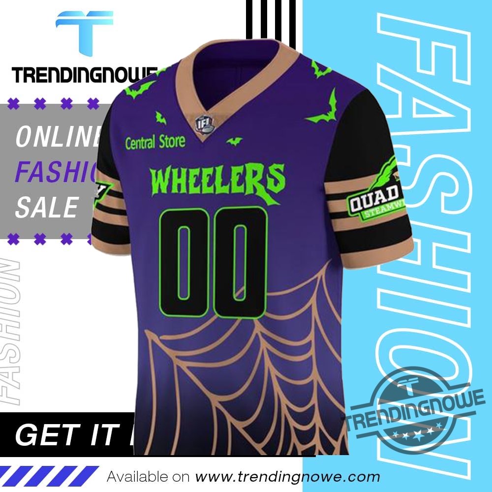 Quad City Steamwheelers 2025 Halloween Football Jersey 9 Quad City Steamwheelers 2025 Halloween Football Jersey