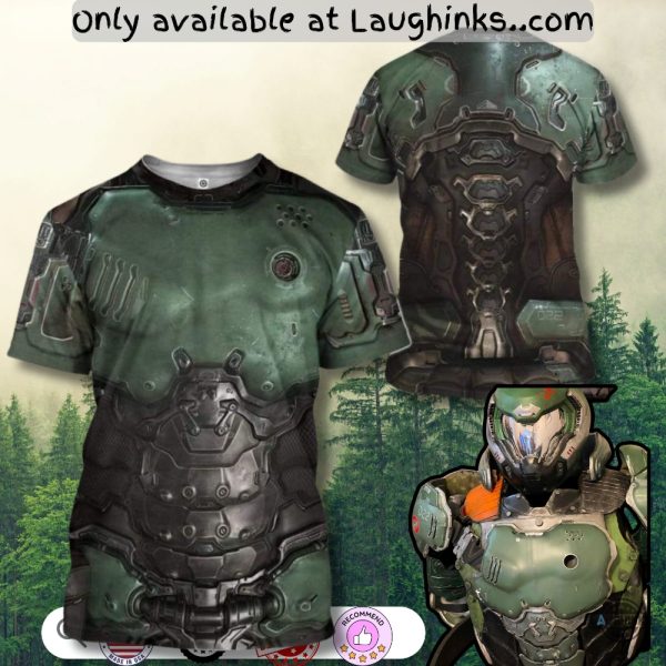 doom slayer costume 3d shirt