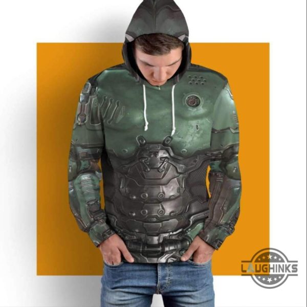 doom slayer costume 3d shirt
