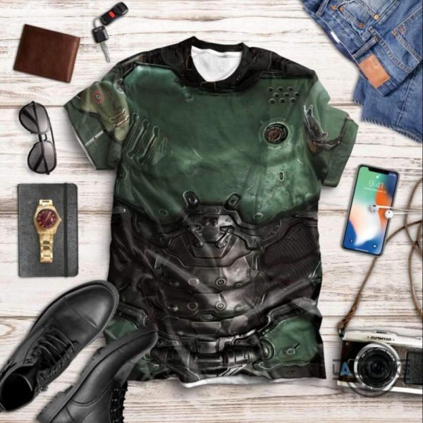 doom slayer costume 3d shirt