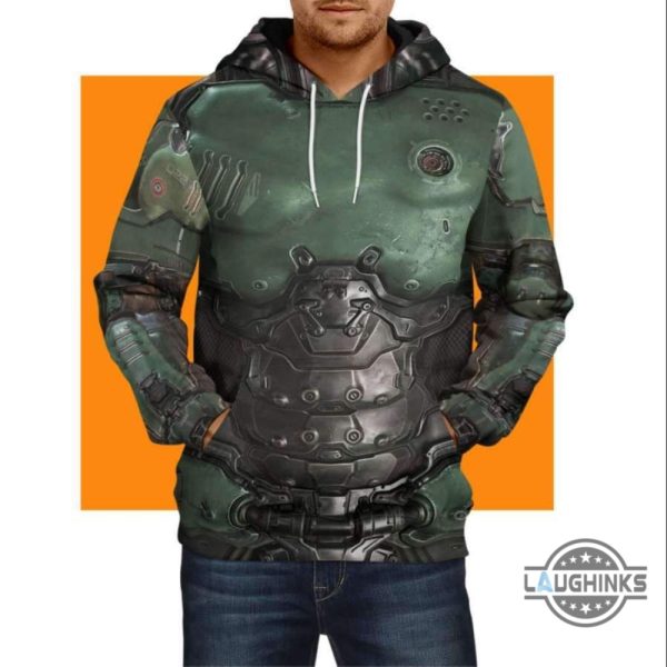 doom slayer costume 3d shirt