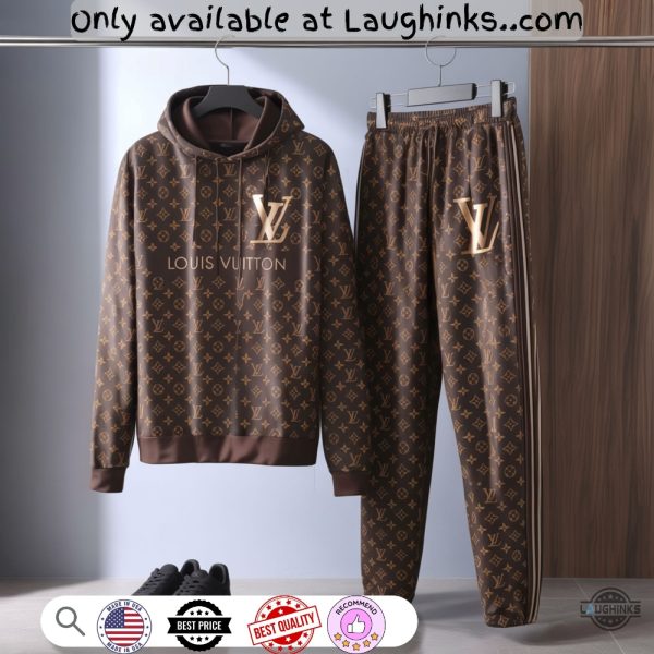louis vuitton brown fashion hoodie t shirt sweatshirt sweatpants