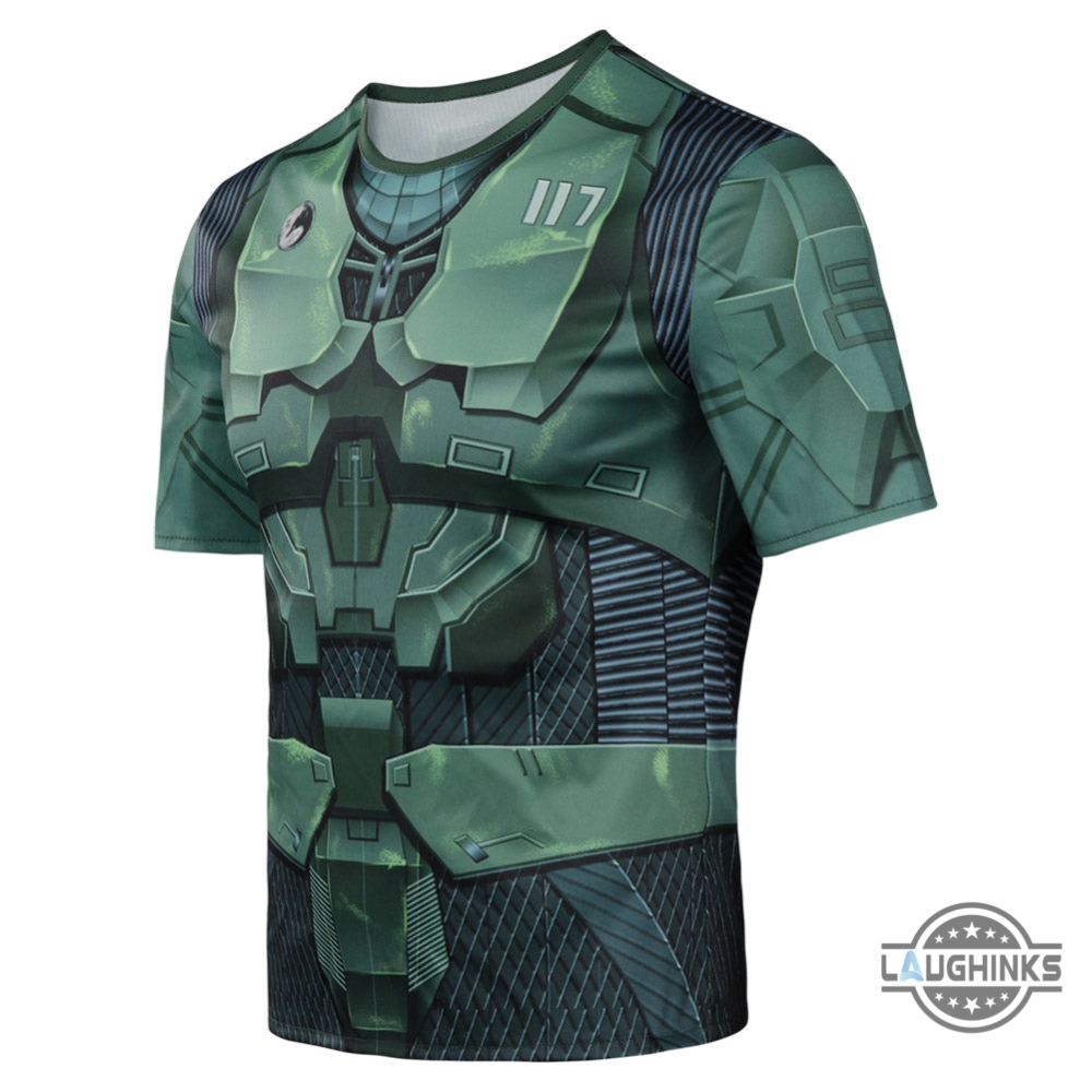 Halo Season 1 Master Chief John 117 Cosplay Costume Aop Shirts 10 Halo Season 1 Master Chief John 117 Cosplay Costume AOP Shirts
