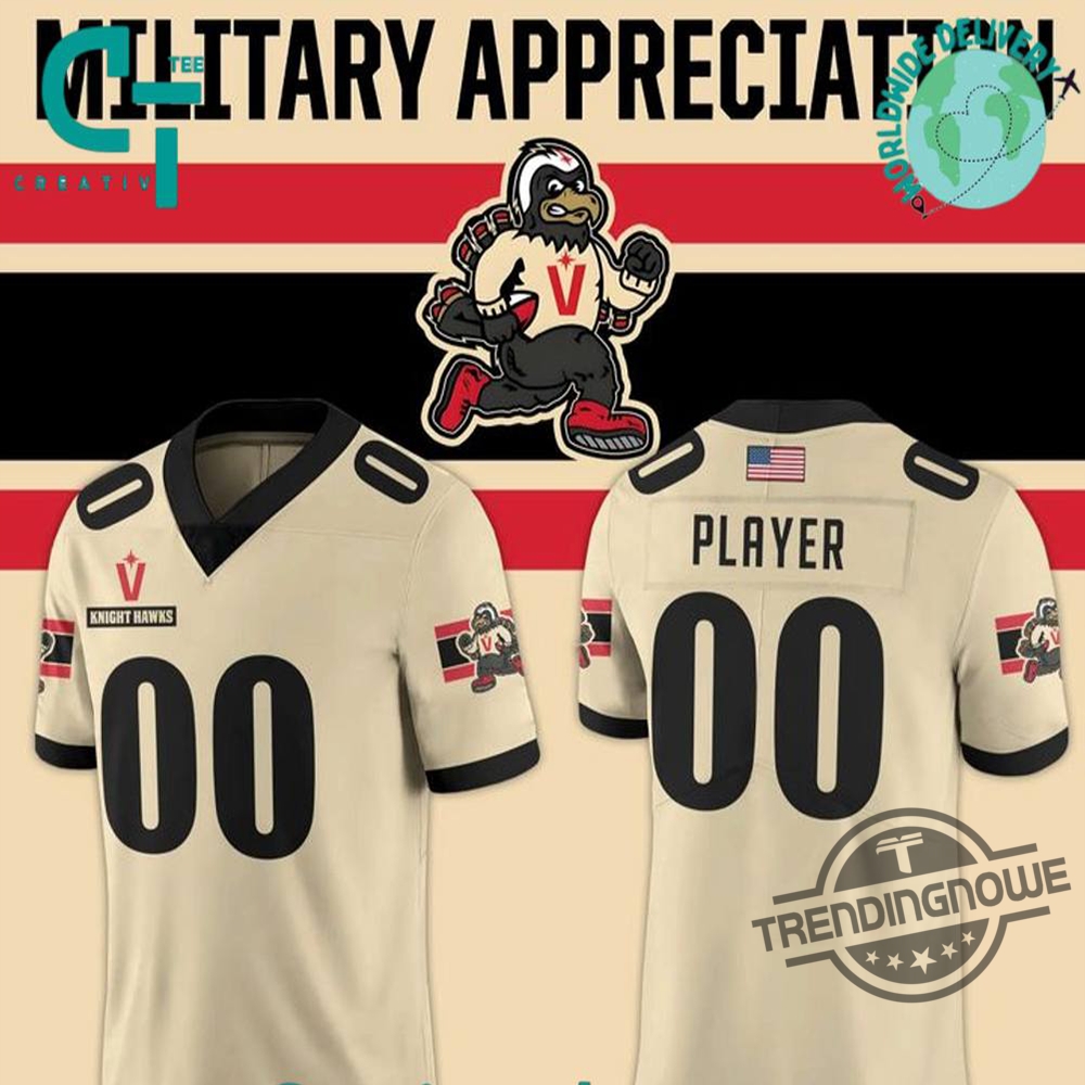 Vegas Knight Hawks 2025 Military Night Football Jersey 7 Vegas Knight Hawks 2025 Military Night Football Jersey