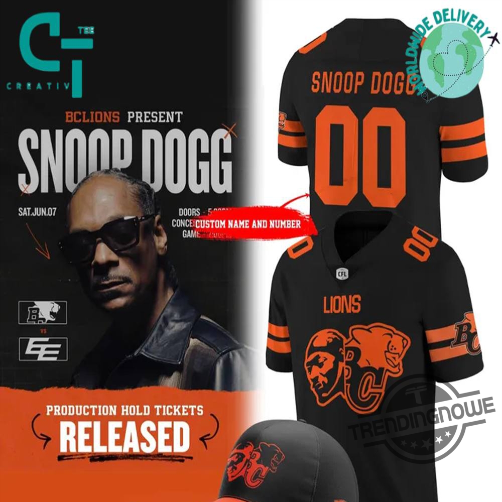 "Top Racing and Sports Apparel: Shirts and Hats You’ll Love" 9 Bc Lions Snoop Dogg Concert 2025 Football Jersey