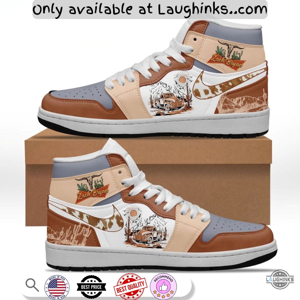Zach Bryan Air Jordan 1 Custom Hightop Shoes 5 Zach Bryan Air Jordan 1 Custom Hightop Shoes
